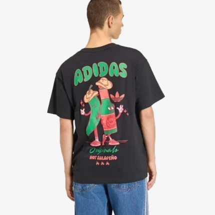 Unisex Adidas Chilli pt. 2 graphic Black T-Shirt