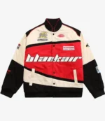 Unisex Air Racing Style Brown and Beige Varsity Jacket