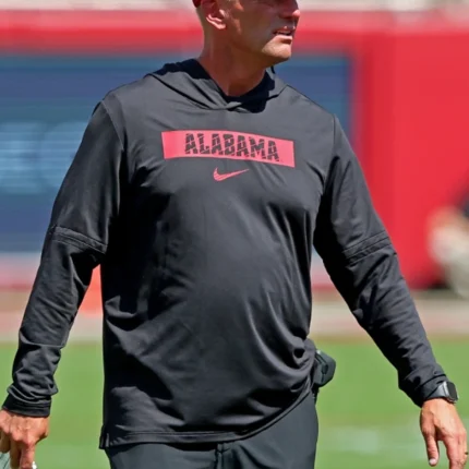 Unisex Alabama Kalen Deboer Sideline Performance Black Pullover Hoodie