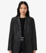 Women's All Saints Arna Leather Blazer