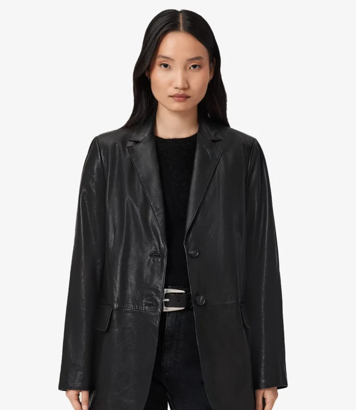 Women's All Saints Arna Leather Blazer