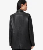 All Saints Arna Leather Blazer Womens
