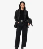 All Saints Arna Leather Blazer
