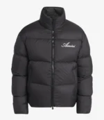 Amiri Red And Black Bones Down Jacket For Unisex