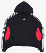 Balenciaga x Adidas Black And Red Hoodie For Unisex