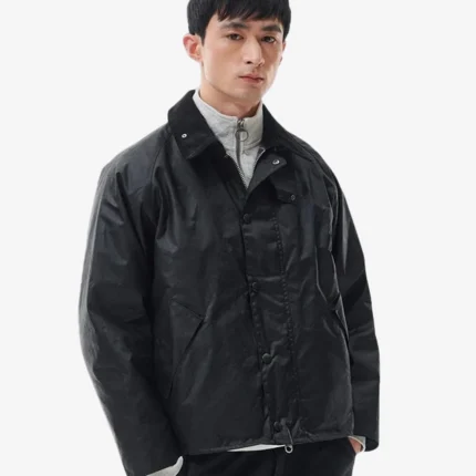 Unisex Barbour Transport Wax Jacket Black