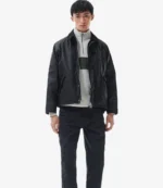 Barbour Transport Wax Jacket Black