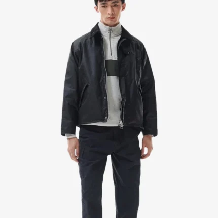 Barbour Transport Wax Jacket Black