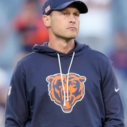 Unisex Ben Johnson Chicago Bears 2025 Nike Sideline Pullover Hoodie