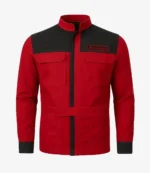 Ben Richards Film The Running Man 2025 Glen Powell Red Jacket