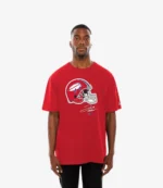 Buffalo Bills New Era Billustration Helmet Red T-Shirt For Unisex