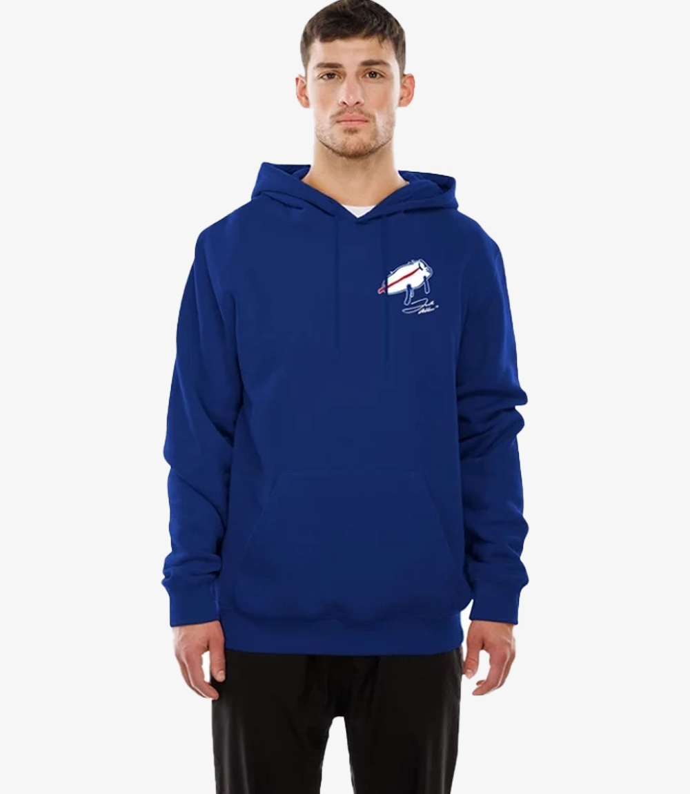 Buffalo Bills New Era Billustration Josh Allen Blue Hoodie Buffalo Bills New Era Billustration Josh Allen Blue Hoodie For Unisex