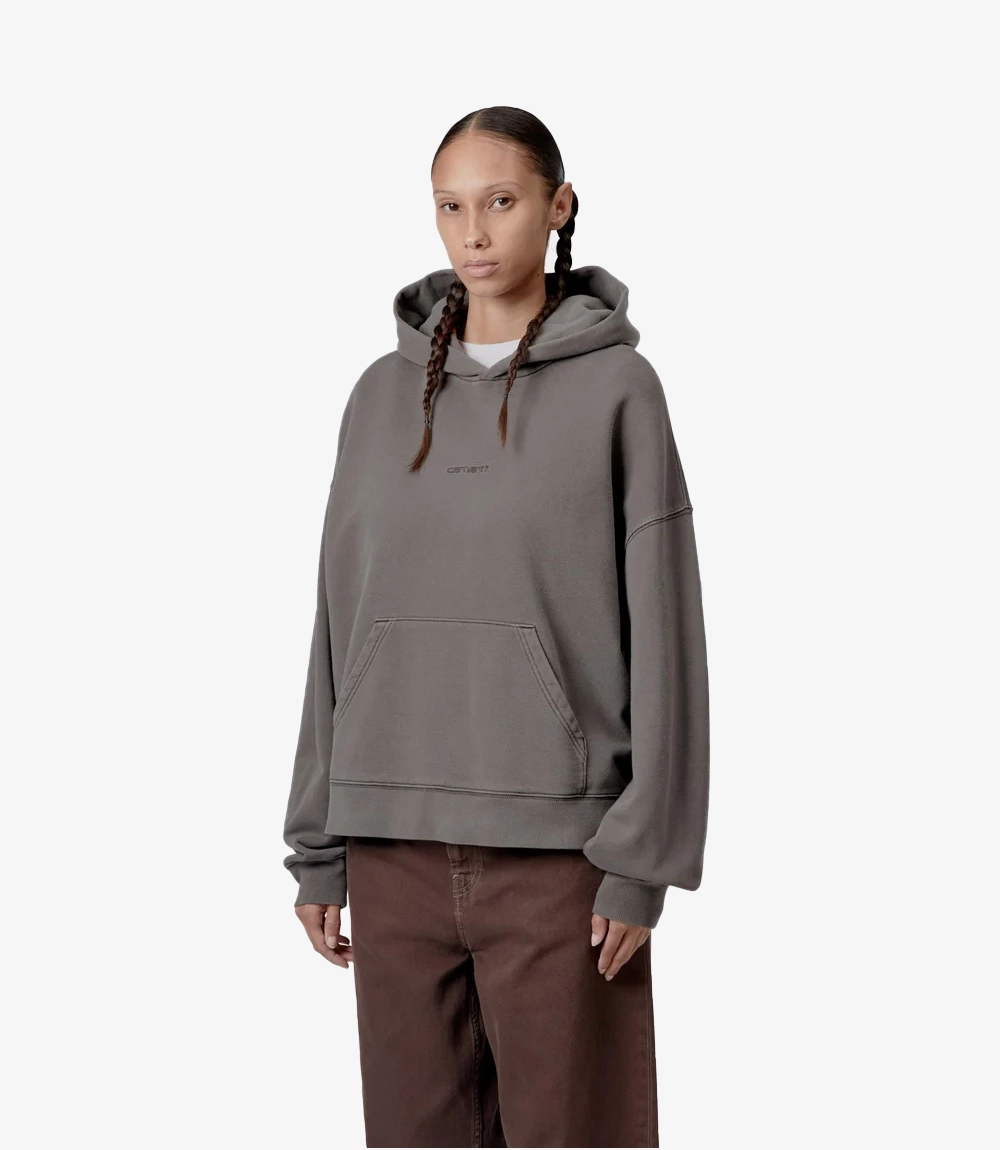 Carhartt Hooded Benton Grey Sweatshirt Women's Carhartt Hooded Benton Grey Sweatshirt