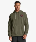 Unisex Coach Todd Bowles Tampa Bay Buccaneers Salute to Service 2025 Olive Green Fleece Hoodie