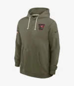 Coach Todd Bowles Tampa Bay Buccaneers Salute to Service 2025 Olive Green Fleece Hoodie