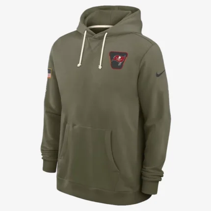 Coach Todd Bowles Tampa Bay Buccaneers Salute to Service 2025 Olive Green Fleece Hoodie