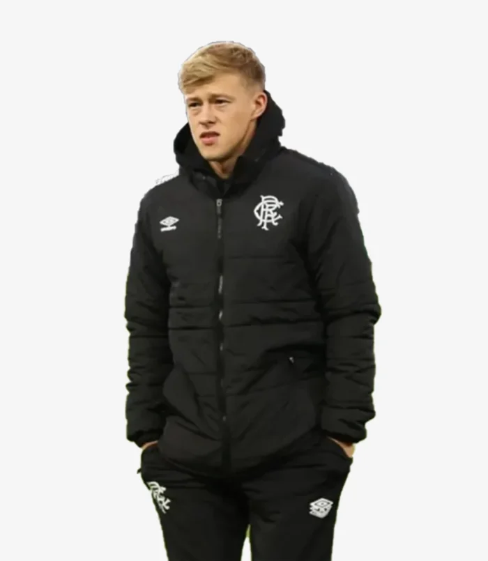 Connor Barron UEFA Europa League Black Puffer Jacket