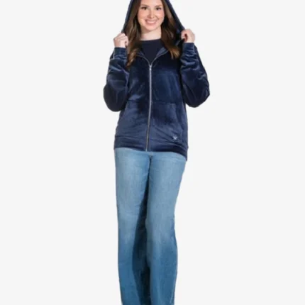 Dallas Cowboys Cheerleader Navy Blue Velvet Hoodie For Unisex