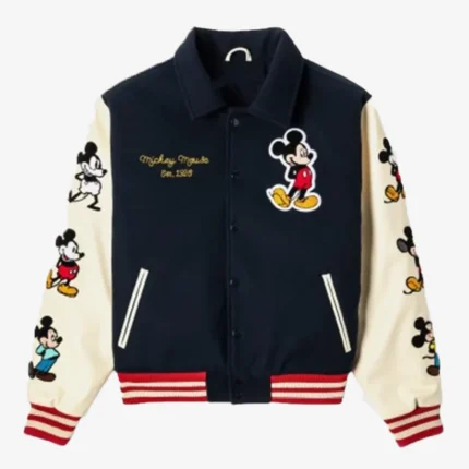 Unisex Disney Mickey and Friends by Shoe Palace Mickey Icon Varsity Jacket