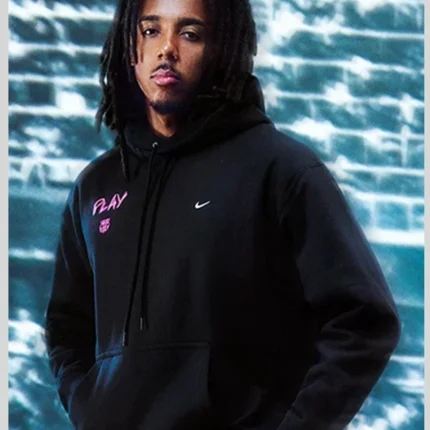 Unisex FC Barcelona x Ed Sheeran x Spotify Pullover Black Hoodie