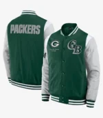 Unisex Green Bay Packers Elements Elite Full-Snap Varsity Green Jacket