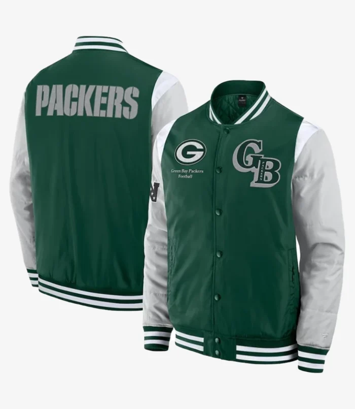 Unisex Green Bay Packers Elements Elite Full-Snap Varsity Green Jacket