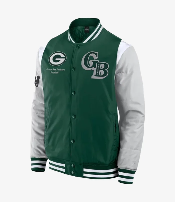 Green Bay Packers Elements Elite Full-Snap Varsity Green Jacket