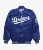 Unisex Homage LA Dodgers Starter Blue Satin Jacket