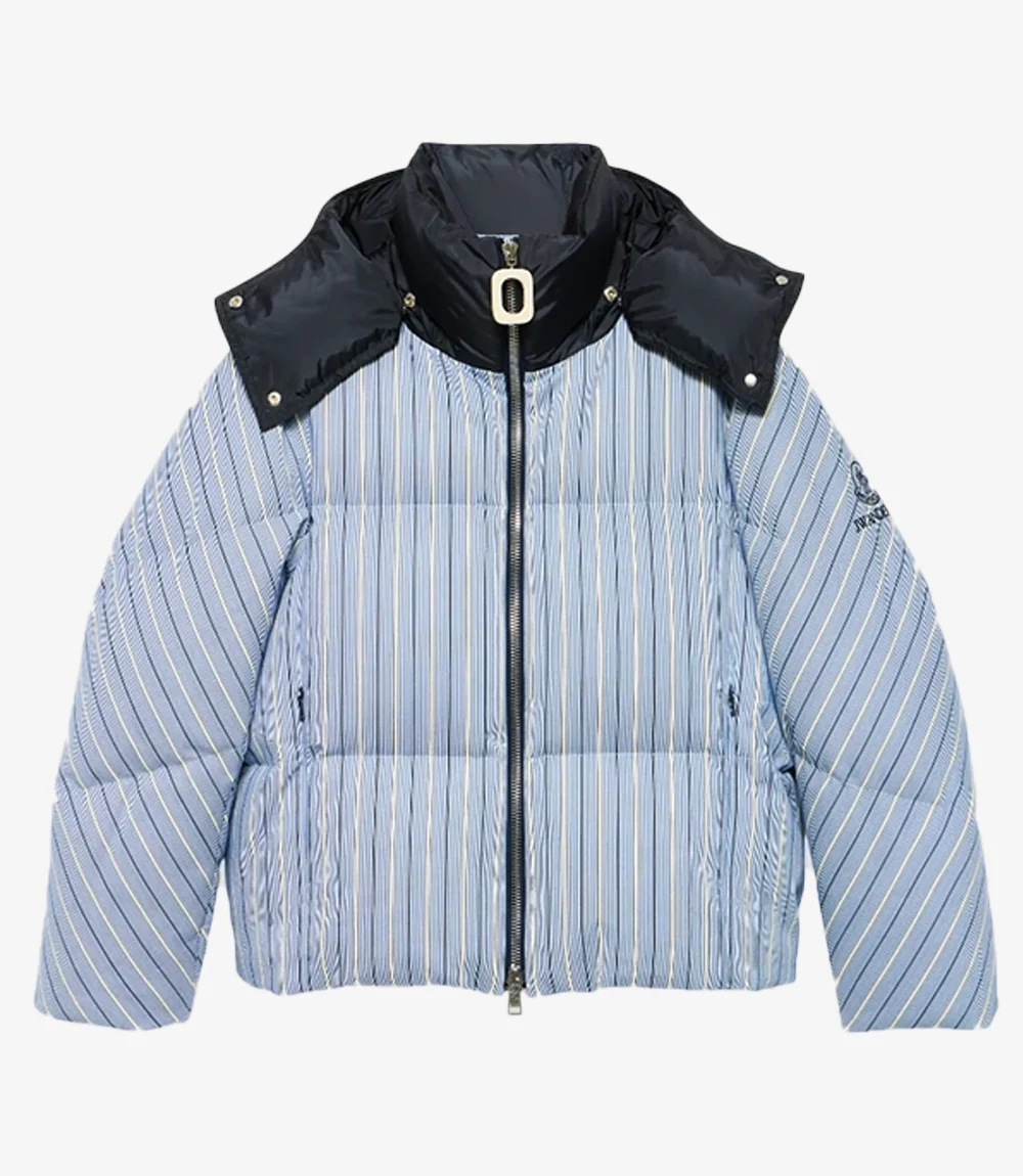 JW Anderson x Moncler Striped Blue Puffer Jacket Unisex JW Anderson x Moncler Striped Blue Puffer Jacket