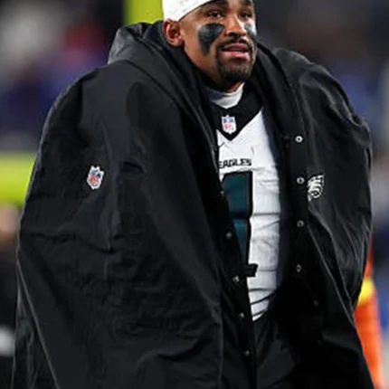 Unisex Jalen Hurts Philadelphia Eagles Sideline Black Cape Coat