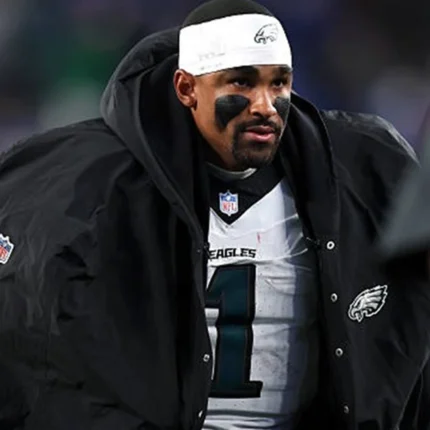 Jalen Hurts Philadelphia Eagles Sideline Black Cape Coat
