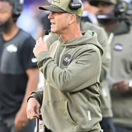 John Harbaugh Baltimore Ravens 2025 Salute to Service Hoodie