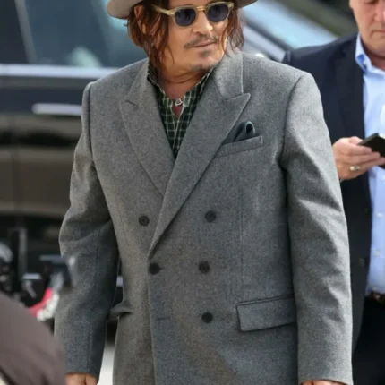 Unisex Johnny Depp Paris Fashion Week 2025 Grey Blazer
