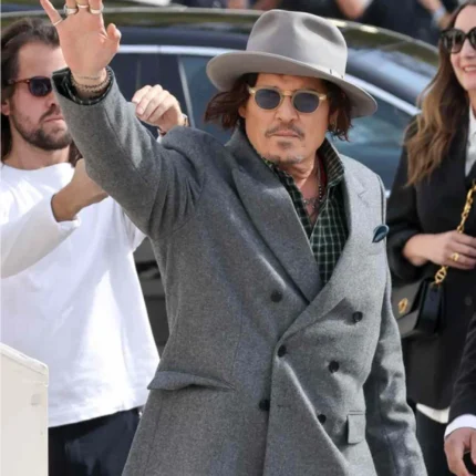 Johnny Depp Paris Fashion Week 2025 Grey Blazer
