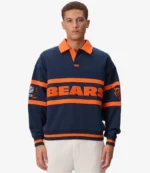 Kith Chicago Bears Vintage Blue & Orange Rugby Shirt For Unisex