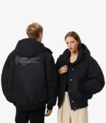 Unisex Lacoste x Chien 51 Black Bomber Jacket 2025