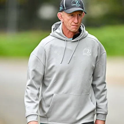 Leo Cullen Leinster Rugby 2025 Training Grey Hoodie For Unisex