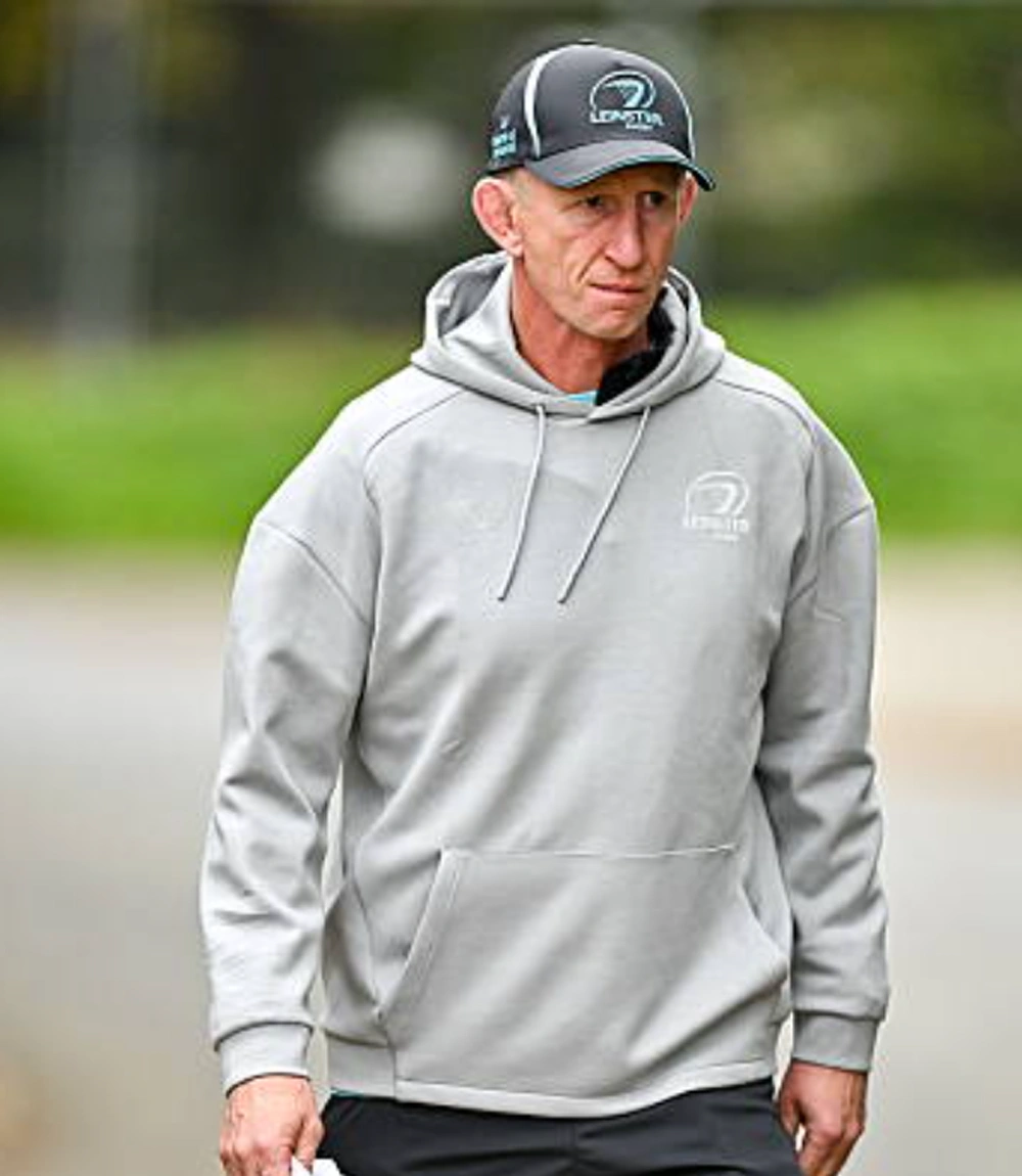 Leo Cullen Leinster Rugby 2025 Training Grey Hoodie Leo Cullen Leinster Rugby 2025 Training Grey Hoodie For Unisex