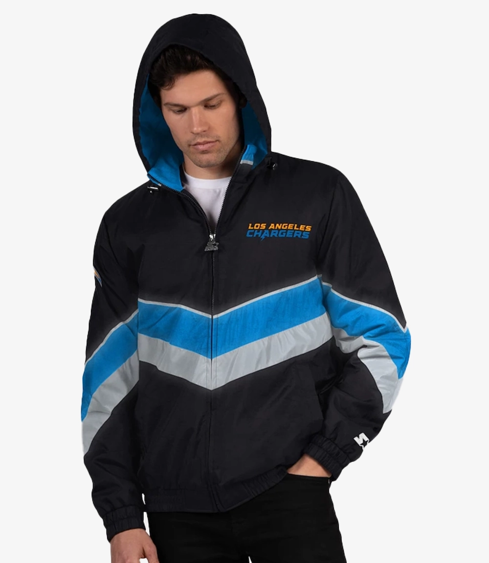 Los Angeles Chargers Starter Thursday Night Gridiron Full-Zip Black Jacket Los Angeles Chargers Starter Thursday Night Gridiron Full-Zip Black Jacket For Unisex