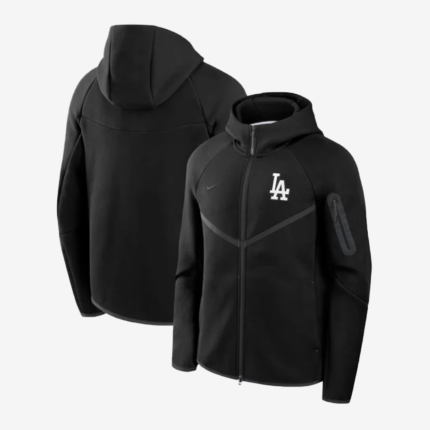 Unisex Los Angeles Dodgers Nike Black Tech Fleece Windrunner Full-Zip Hoodie Jacket