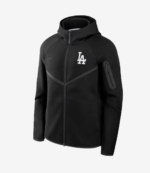 Los Angeles Dodgers Nike Black Tech Fleece Windrunner Full-Zip Hoodie Jacket