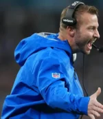Los Angeles Rams 2025 Coach Sean McVay Blue Full-Zip Rain Jacket