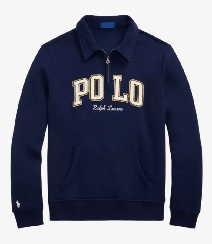 Mark Lee Polo Ralph Lauren Quarter-Zip Blue Sweatshirt Crewneck