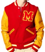 Unisex Michael Jackson Thriller Letterman Varsity Jacket with Yellow Leather Sleeves