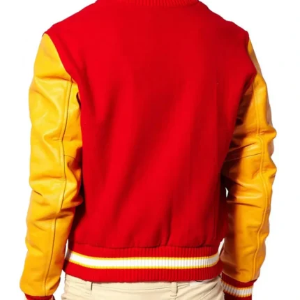 Michael Jackson Thriller Letterman Varsity Jacket with Yellow Leather Sleeves
