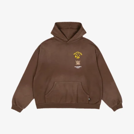 Mick Foley Complex Mankind Pullover Brown Fleece Hoodie For Unisex