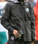 Mike McDaniel Dolphins v Cleveland Black Hooded Jacket