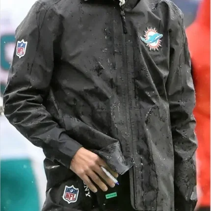 Mike McDaniel Dolphins v Cleveland Black Hooded Jacket