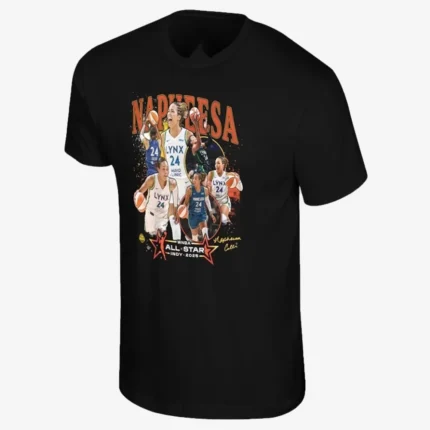 Minnesota Lynx Napheesa Collier Stadium Essentials Black 2025 WNBA All-Star Game Crossroads T-Shirt