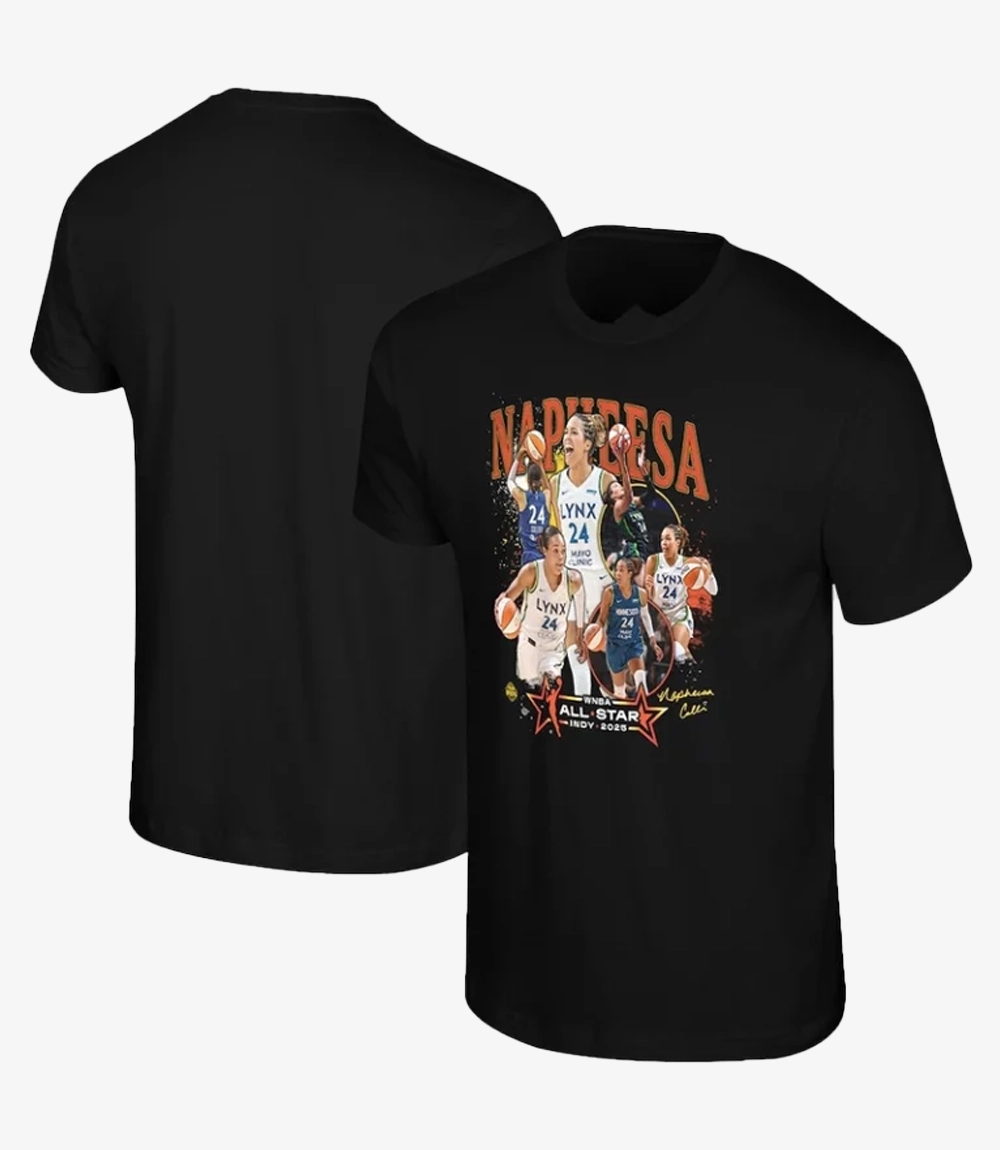 Minnesota Lynx Napheesa Collier Stadium Essentials Black 2025 WNBA All-Star Game Crossroads T-Shirt Minnesota Lynx Napheesa Collier Stadium Essentials Black 2025 WNBA All-Star Game Crossroads T-Shirt Unisex